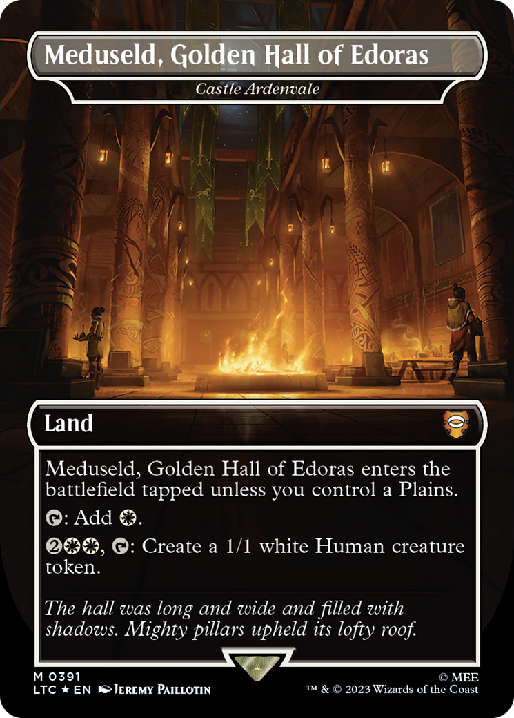 Meduseld, Golden Hall of Edoras - Castle Ardenvale (Surge Foil) - [Tales of Middle-earth Commander] / Meduseld, Golden Hall of Edoras (Borderless) Foil