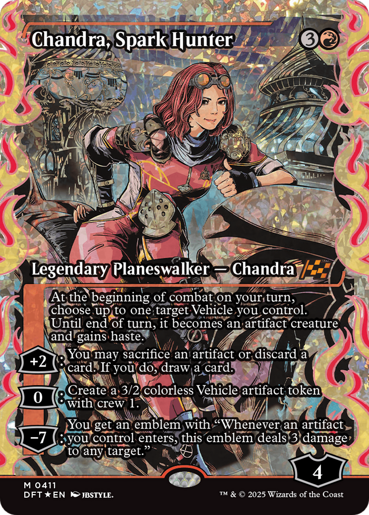Chandra, Spark Hunter (Showcase) (Fracture Foil) - Aetherdrift: (Showcase) Foil