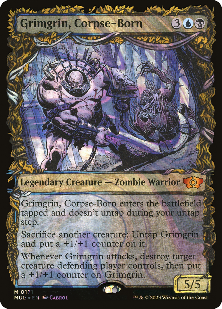 Grimgrin, Corpse-Born (Halo Foil): (Showcase) [Multiverse Legends] Foil