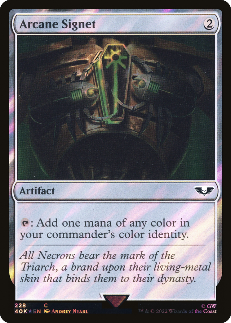 Arcane Signet (228) (Surge Foil) - Warhammer 40,000 Commander Foil