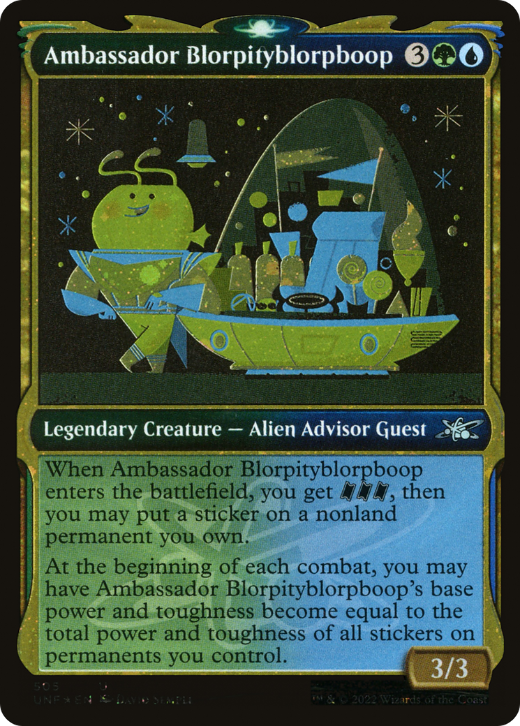 Ambassador Blorpityblorpboop (Showcase) (Galaxy Foil) - Unfinity: (Showcase) Foil