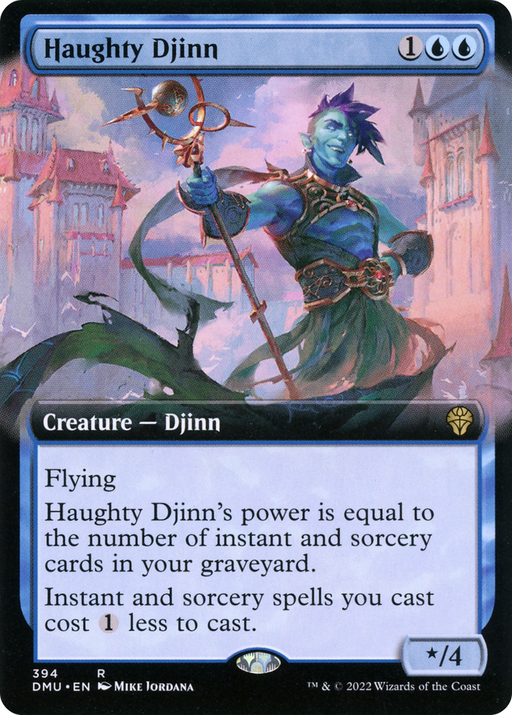 Haughty Djinn (Extended Art): (Extended Art) [Dominaria United]