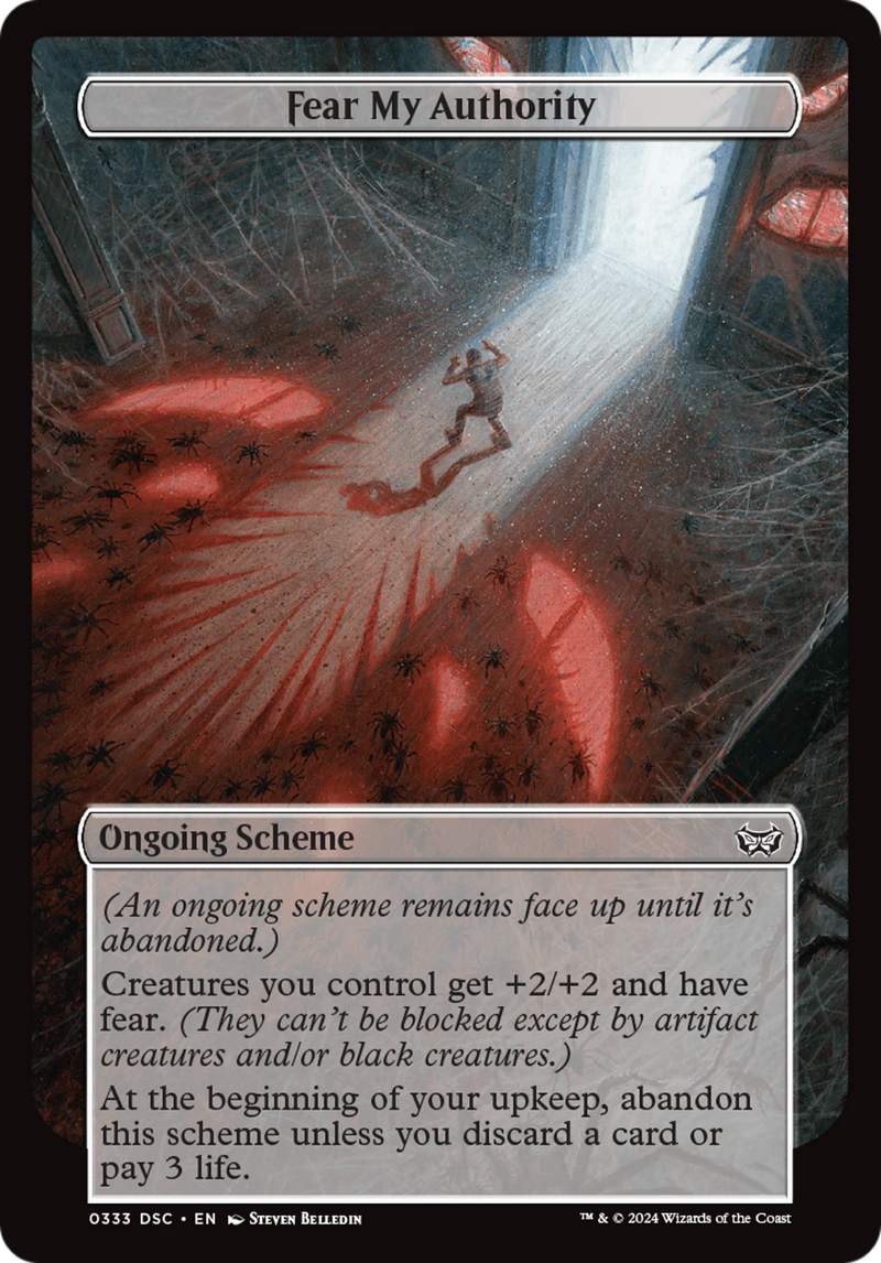 Fear My Authority (Full Art) [Duskmourn: House of Horror Commander]