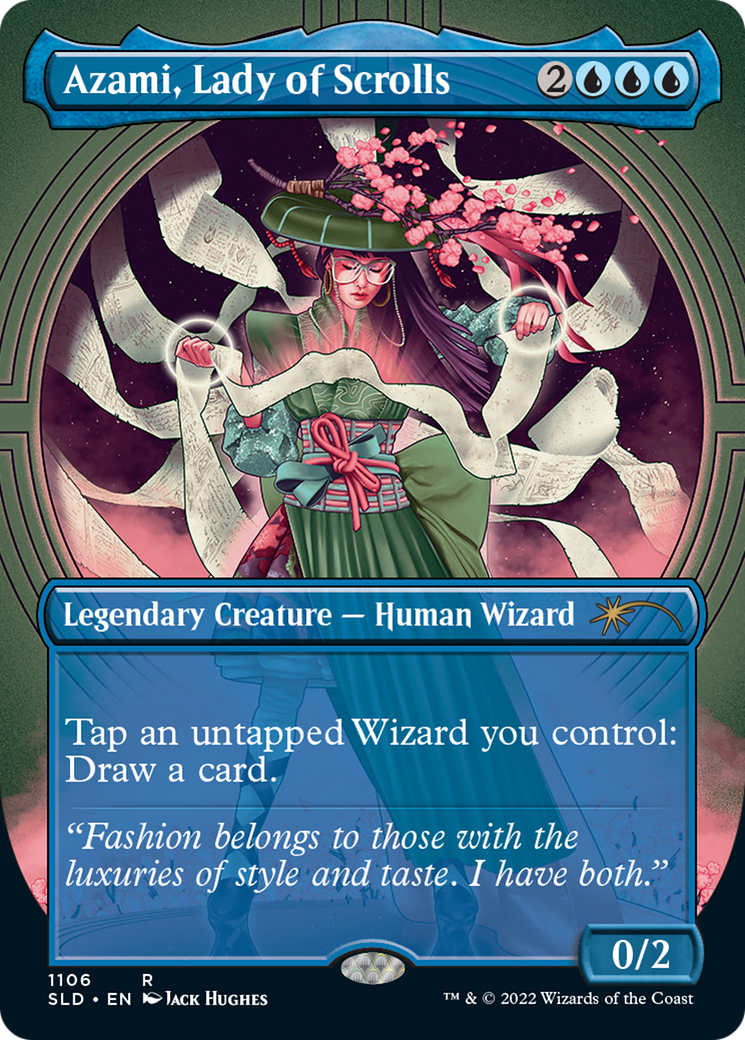 Azami, Lady of Scrolls (Borderless) - Secret Lair Drop