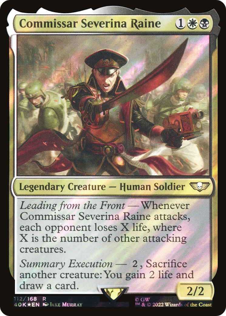 Commissar Severina Raine (Surge Foil) [Warhammer 40,000 Commander] Foil