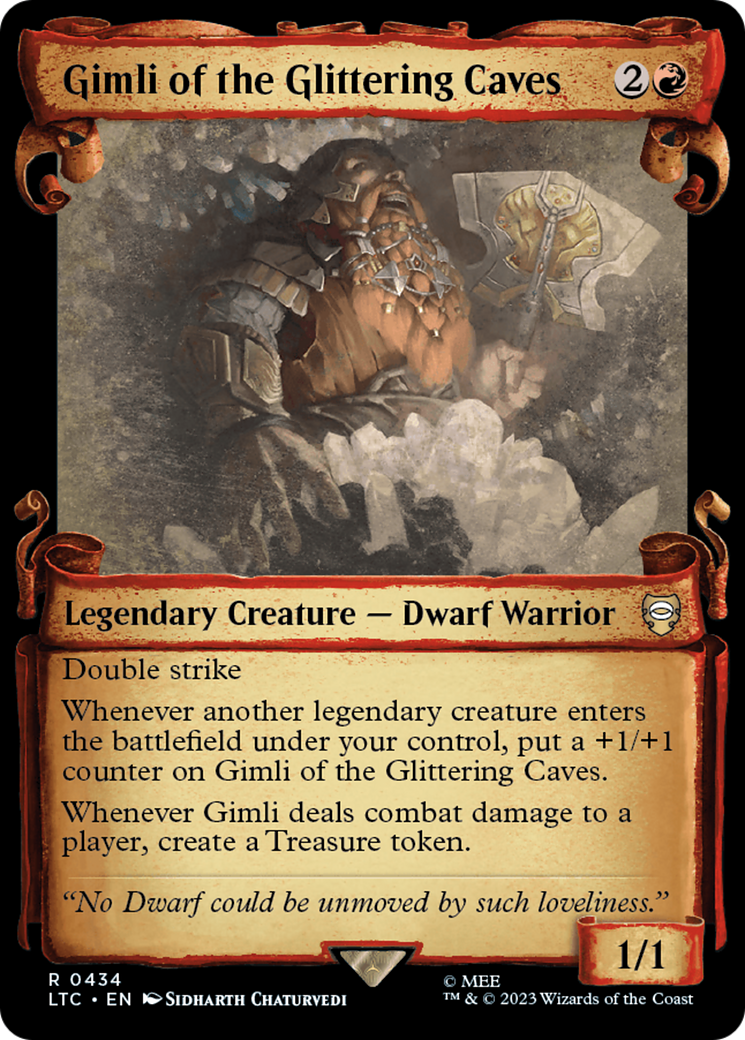 Gimli of the Glittering Caves (Showcase Scrolls): (Showcase) [Tales of Middle-earth Commander]