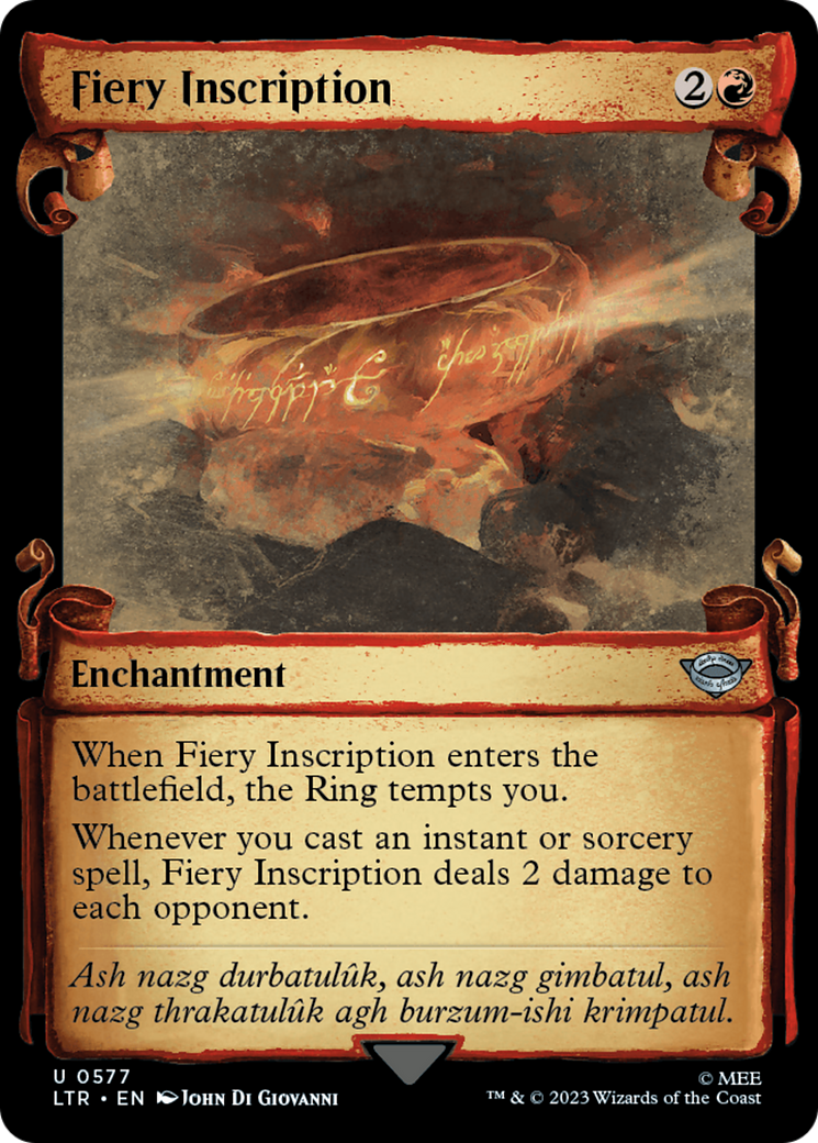 Fiery Inscription (Showcase Scrolls): (Showcase) [The Lord of the Rings: Tales of Middle-earth]
