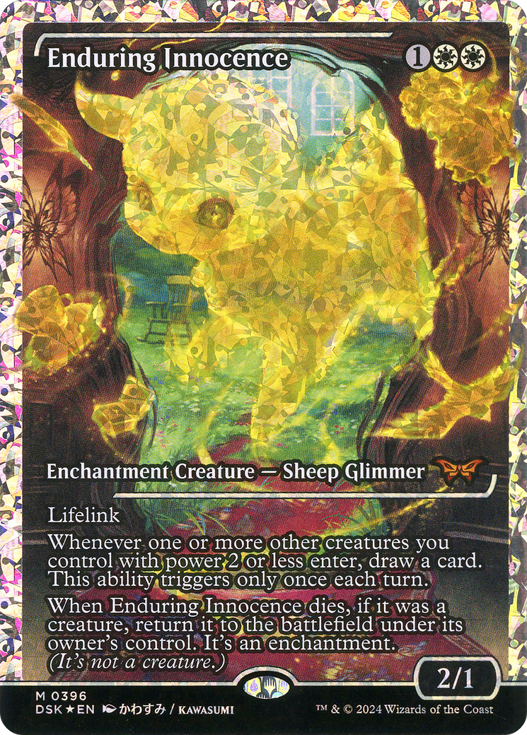 Enduring Innocence (Showcase) (Fracture Foil) [Duskmourn: House of Horror]: (Showcase) Foil