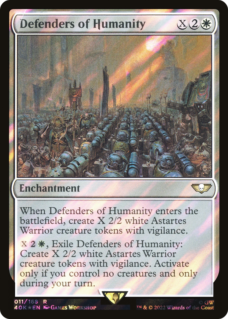 Defenders of Humanity (Surge Foil) - Warhammer 40,000 Commander Foil