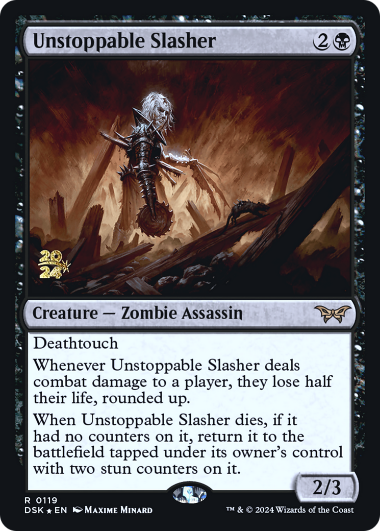 Unstoppable Slasher (0119) [Duskmourn: House of Horror Promos] Foil