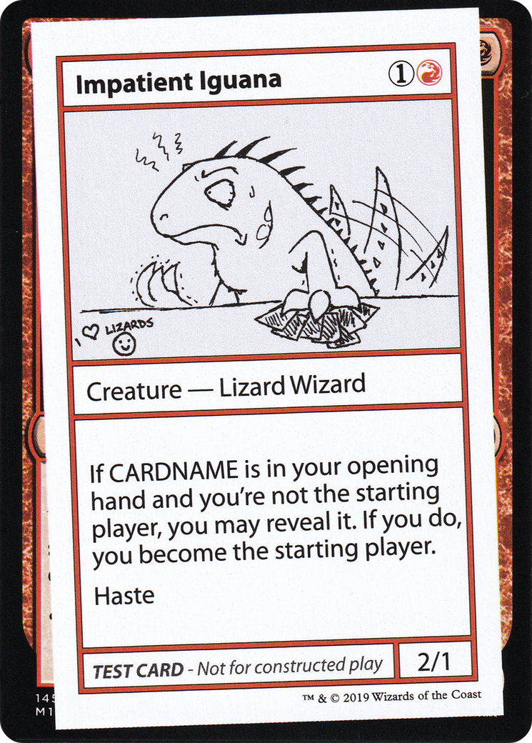 Impatient Iguana (No PW Symbol) [Mystery Booster Playtest Cards 2021]