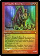 Ilharg, the Raze-Boar (Retro Frame) (Serial Numbered) [Ravnica Remastered] Foil