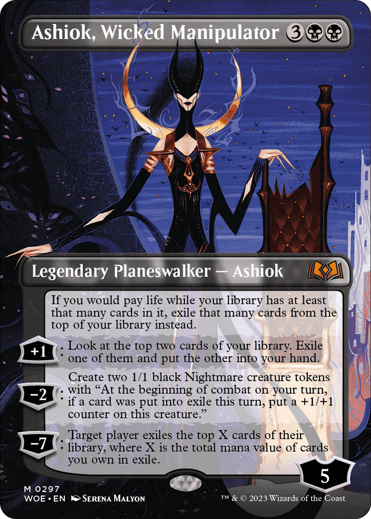 Ashiok, Wicked Manipulator (Borderless) - Wilds of Eldraine