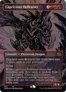 Capricious Hellraiser (Oil Slick Raised Foil) - Phyrexia: All Will Be One (Borderless) Foil