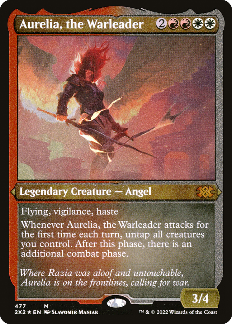 Aurelia, the Warleader (Foil Etched) - Double Masters 2022 Foil