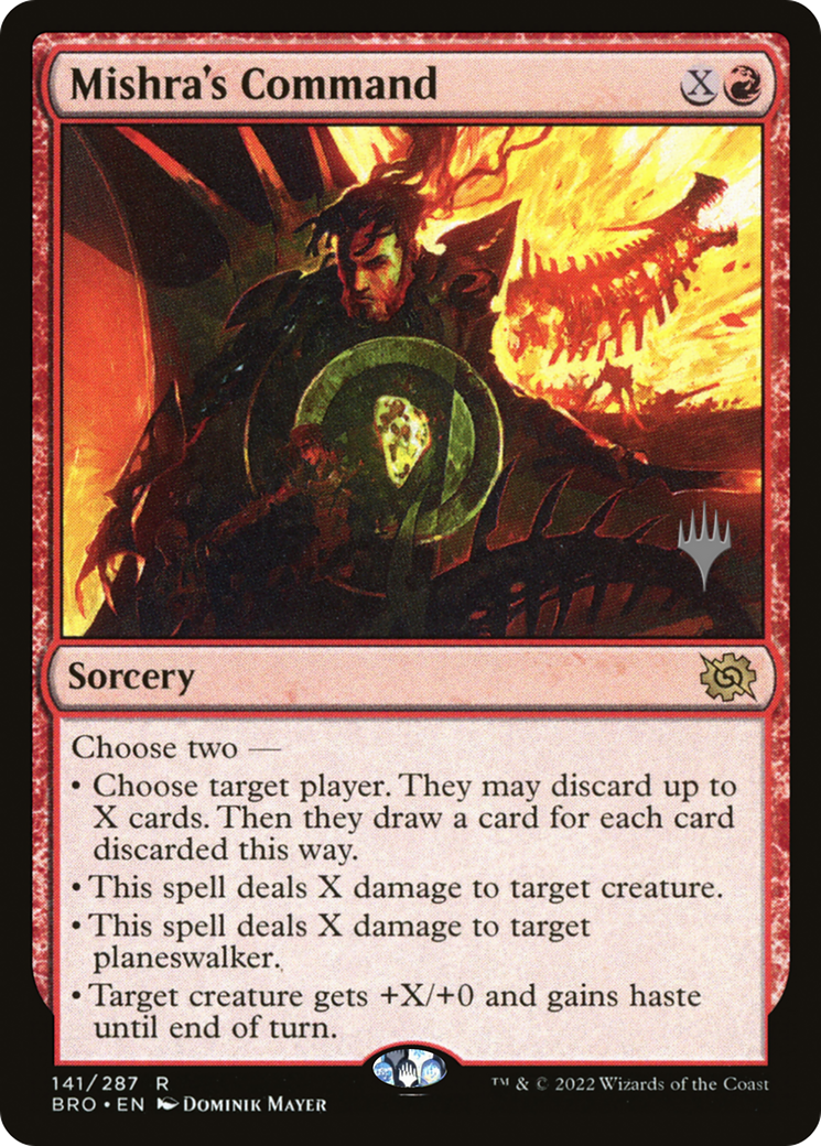 Mishra's Command (Promo Pack) [The Brothers' War Promos]