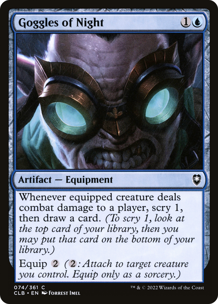 Goggles of Night - [Commander Legends: Battle for Baldur's Gate]