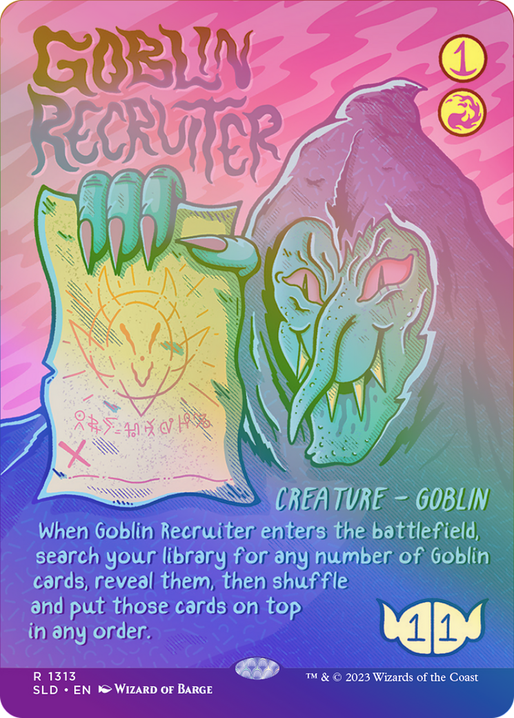 Goblin Recruiter (Rainbow Foil) (Borderless) [Secret Lair Drop] Foil