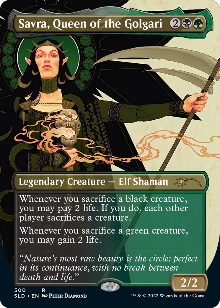 Savra, Queen of the Golgari [Secret Lair Drop] (Borderless)