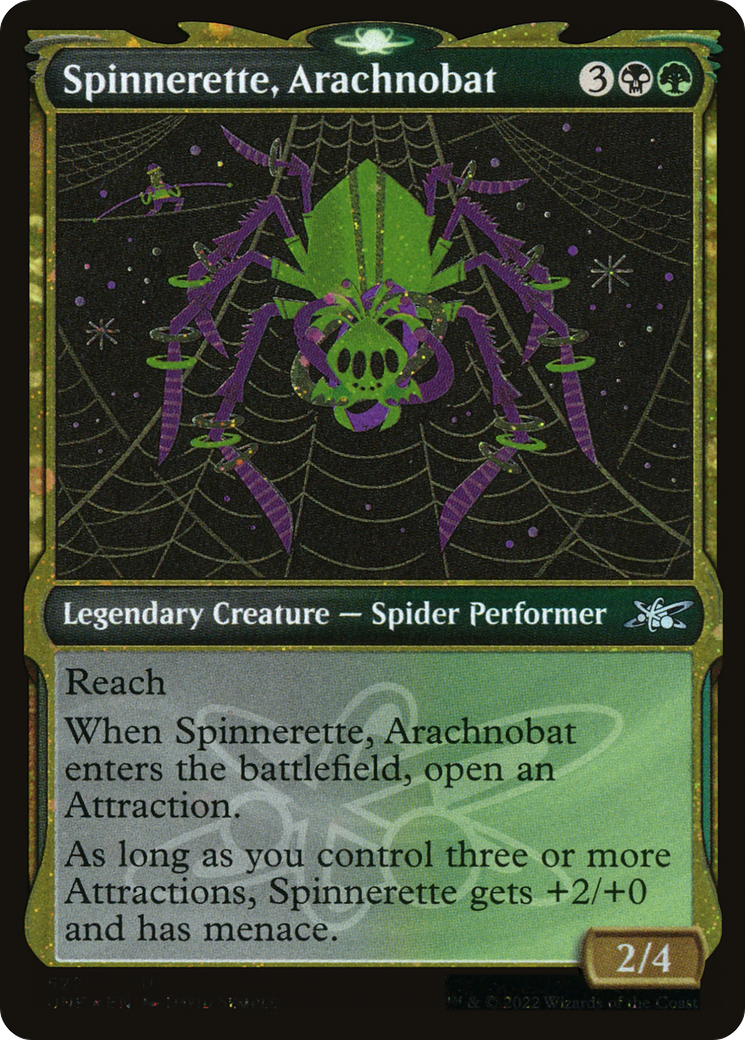 Spinnerette, Arachnobat (Showcase) (Galaxy Foil) - [Unfinity]: (Showcase) Foil