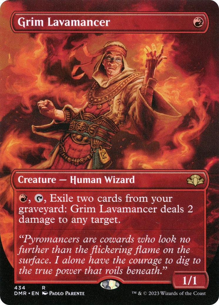 Grim Lavamancer (Borderless) [Dominaria Remastered]