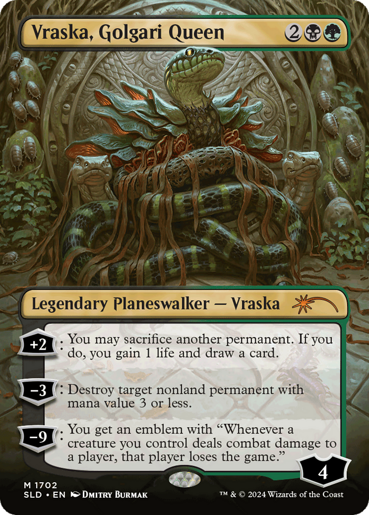 Vraska, Golgari Queen (1702) [Secret Lair Drop] (Borderless)