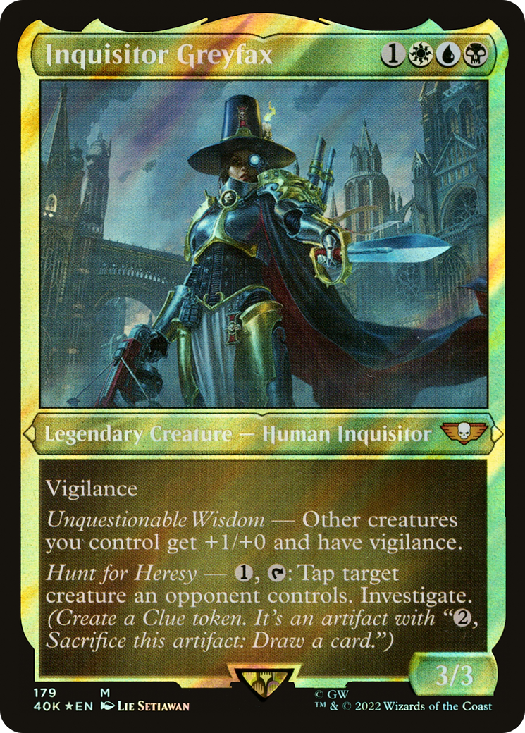 Inquisitor Greyfax (Display Commander) (Surge Foil) [Warhammer 40,000]