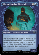 Elrond, Lord of Rivendell (Showcase) (Surge Foil): (Showcase) (Borderless) [The Lord of the Rings: Tales of Middle-earth] Foil
