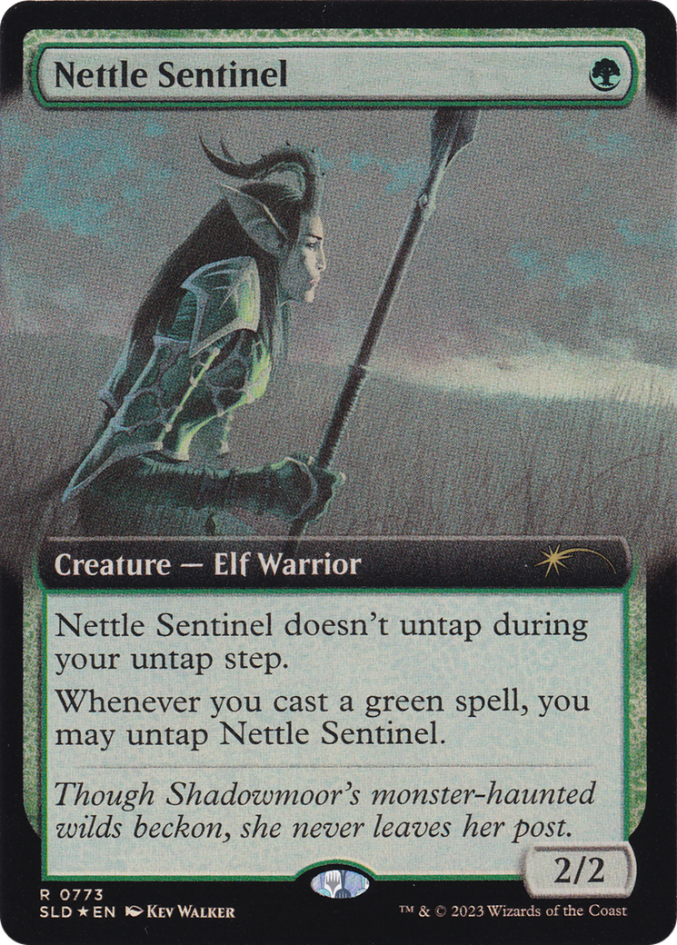 Nettle Sentinel (Extended Art) [Secret Lair Drop]: (Extended Art) Foil