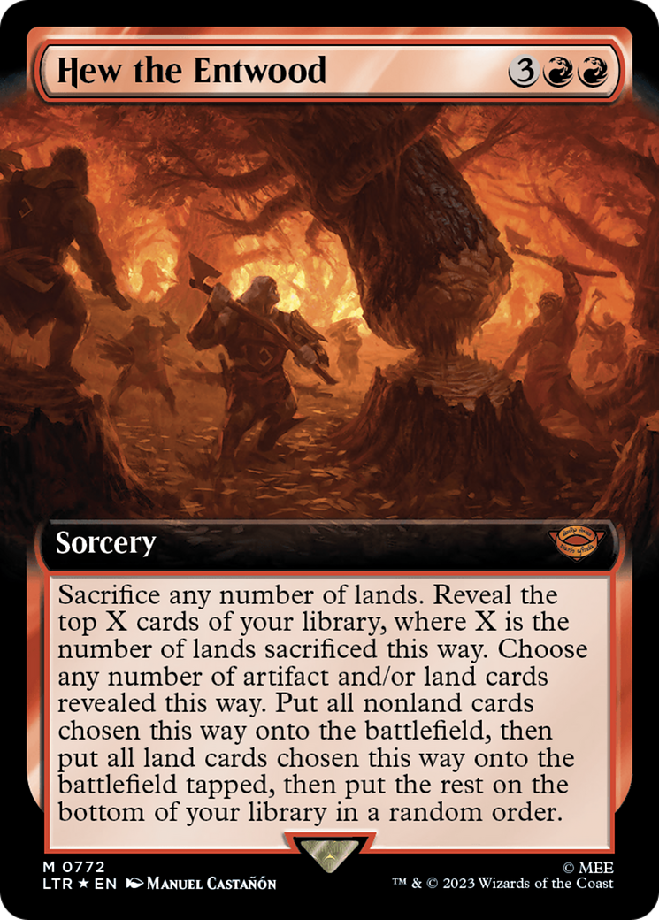 Hew the Entwood (Extended Art) (Surge Foil): (Extended Art) [The Lord of the Rings: Tales of Middle-earth] Foil