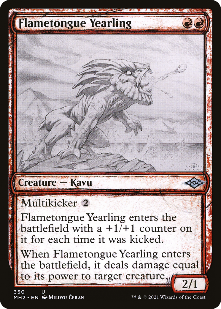 Flametongue Yearling (Showcase): (Showcase) [Modern Horizons 2]