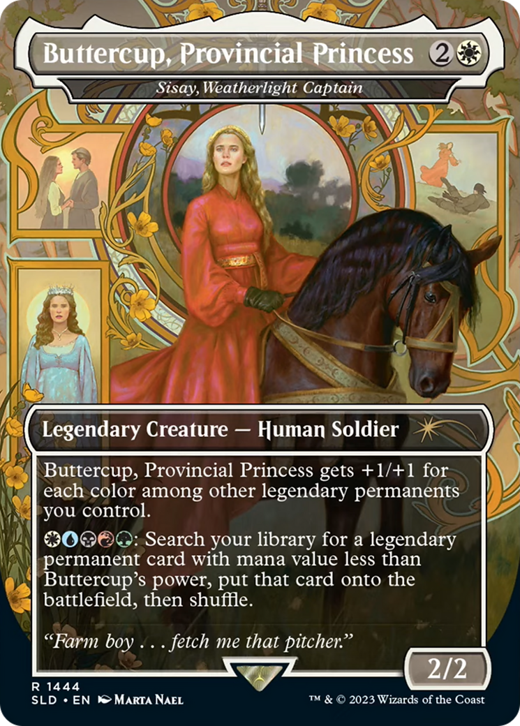 Buttercup, Provincial Princess - Sisay, Weatherlight Captain - Secret Lair Drop / Buttercup, Provincial Princess (Borderless)