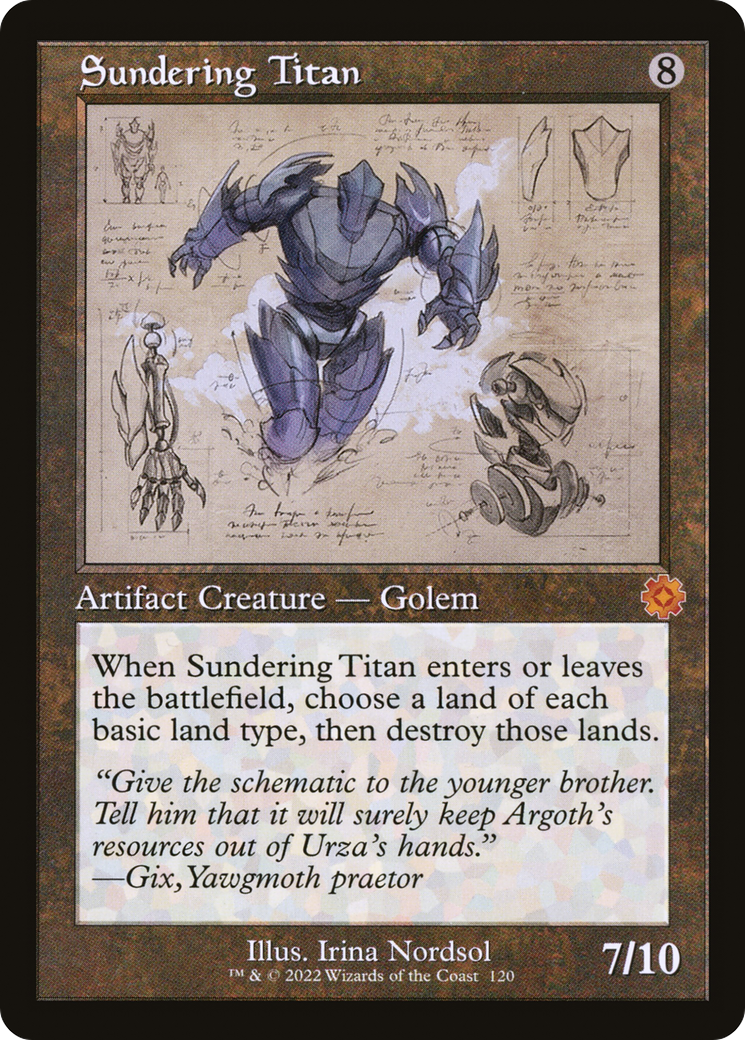 Sundering Titan (Schematic) - [The Brothers' War Retro Artifacts]