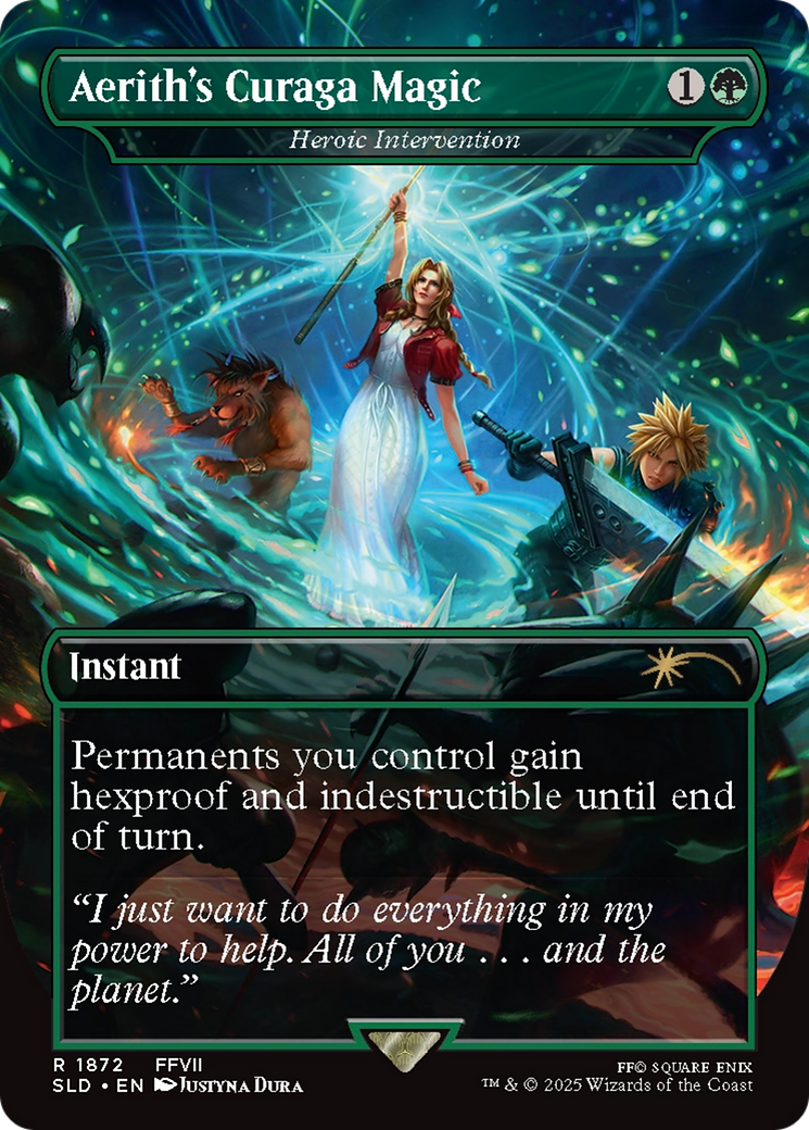 Aerith's Curaga Magic - Heroic Intervention - Secret Lair Drop / Aerith's Curaga Magic (Borderless)