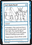 Can't Quite Recall - Mystery Booster 2