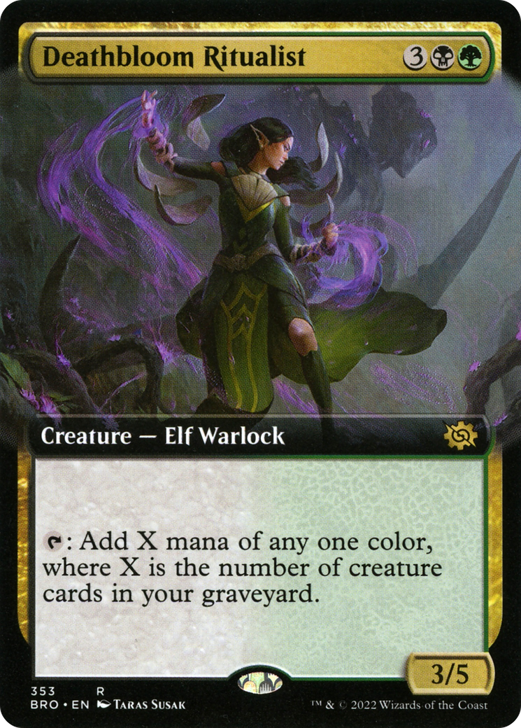 Deathbloom Ritualist (Extended Art) - The Brothers' War: (Extended Art)