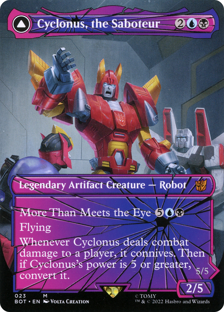 Cyclonus, the Saboteur (Shattered Glass): (convertdfc, shatteredglass) (Borderless) [Transformers]