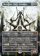Mondrak, Glory Dominus (Showcase) (Step-and-Compleat Foil) - [Phyrexia: All Will Be One]: (Showcase) (Borderless) Foil