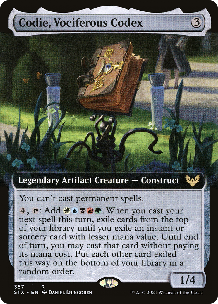 Codie, Vociferous Codex (Extended Art): (Extended Art) [Strixhaven: School of Mages]