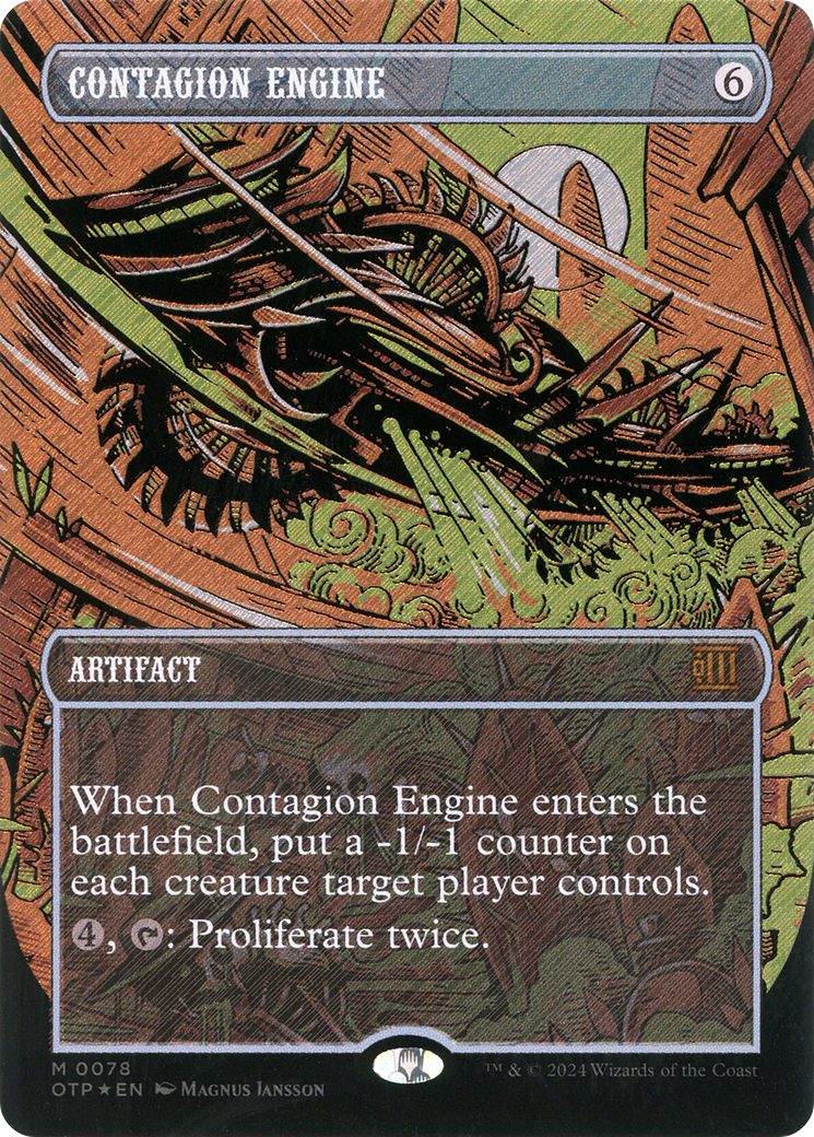Contagion Engine (Textured Foil) (Borderless) [Breaking News] Foil