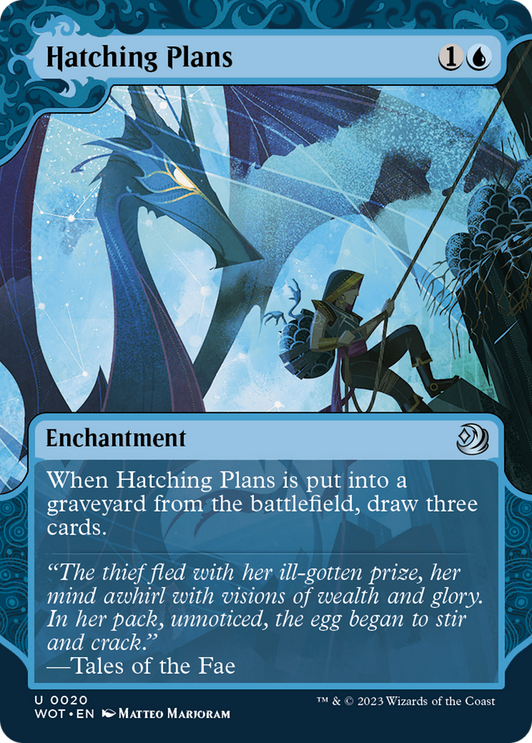 Hatching Plans: (Showcase) (Borderless) [Wilds of Eldraine: Enchanting Tales]