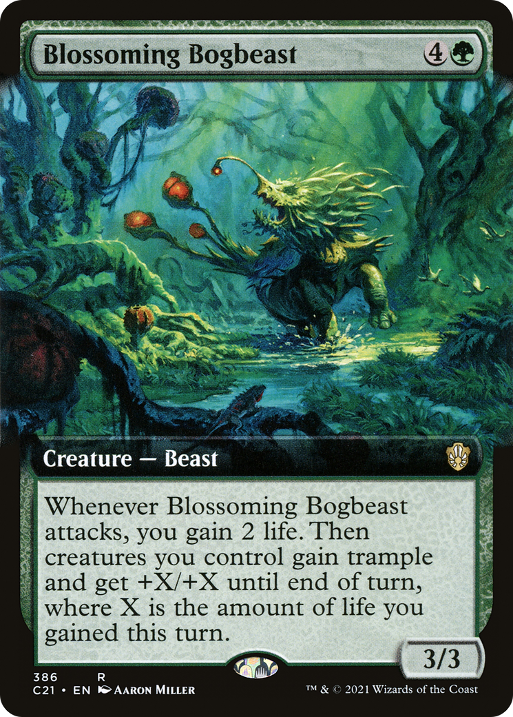 Blossoming Bogbeast (Extended Art) - Commander 2021: (Extended Art)