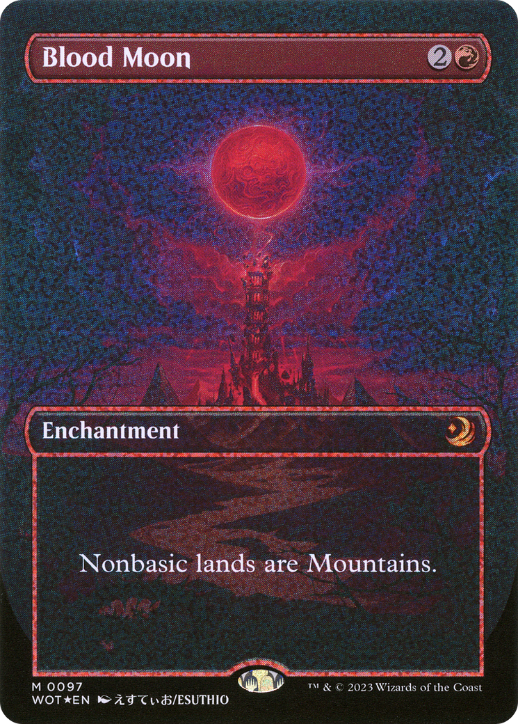 Blood Moon (Anime Borderless) (Confetti Foil) - Wilds of Eldraine: Enchanting Tales Foil