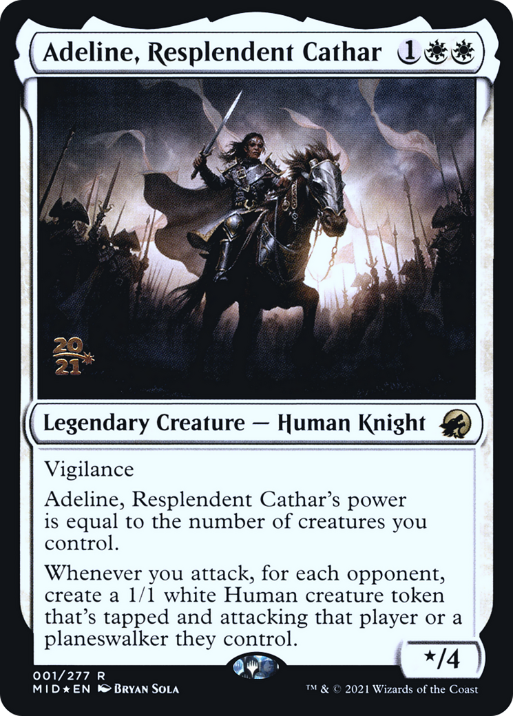 Adeline, Resplendent Cathar - Innistrad: Midnight Hunt Promos Foil