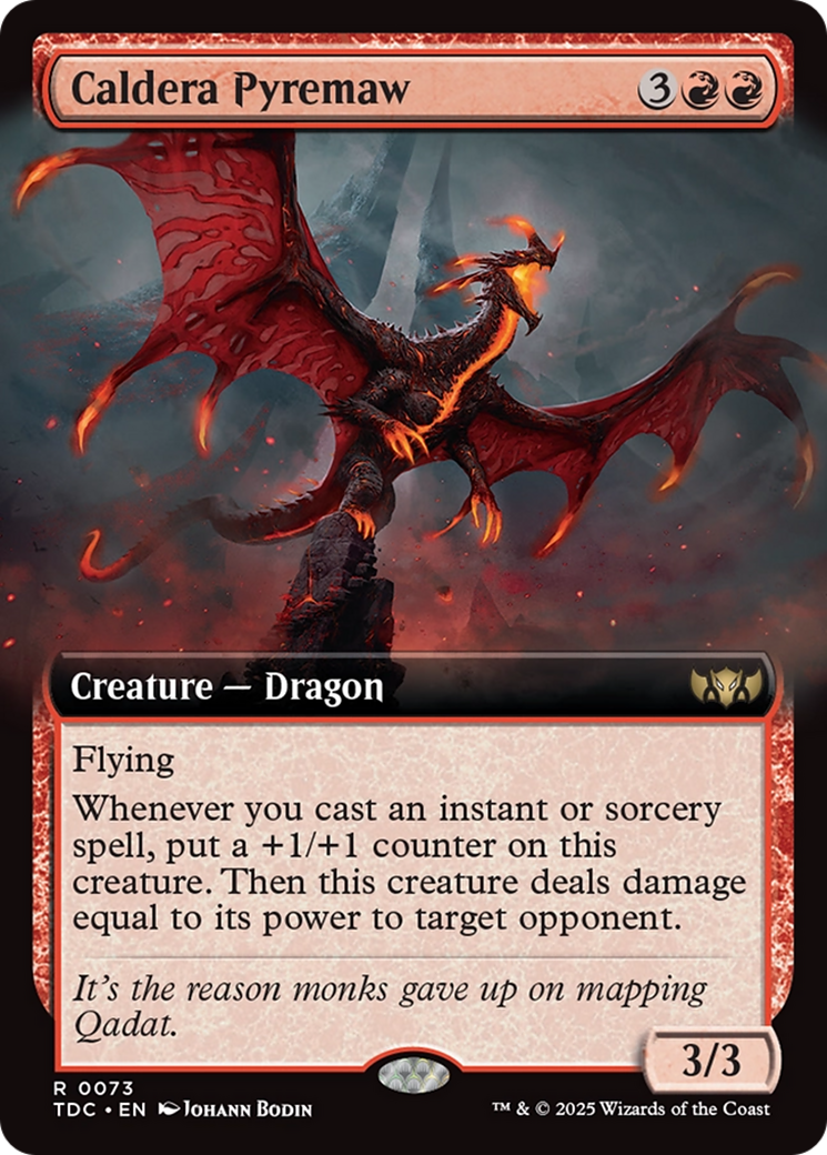 Caldera Pyremaw (Extended Art) - Commander: Tarkir: Dragonstorm: (Extended Art)