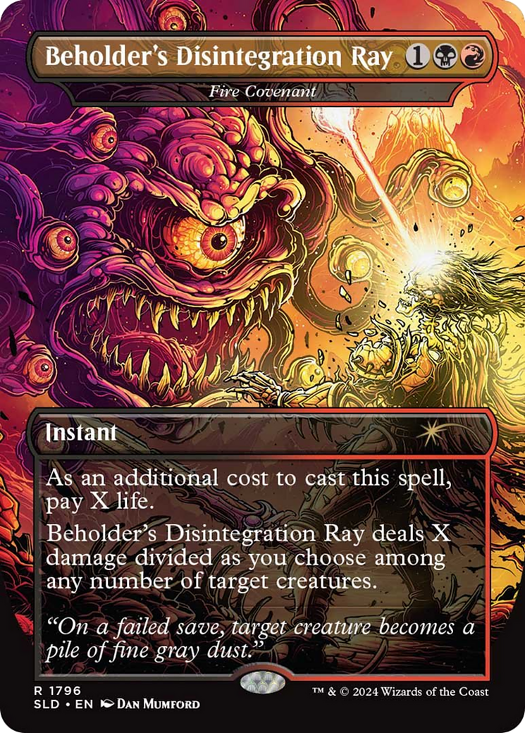 Beholder's Disintegration Ray - Fire Covenant [Secret Lair Drop] / Beholder's Disintegration Ray (Borderless)
