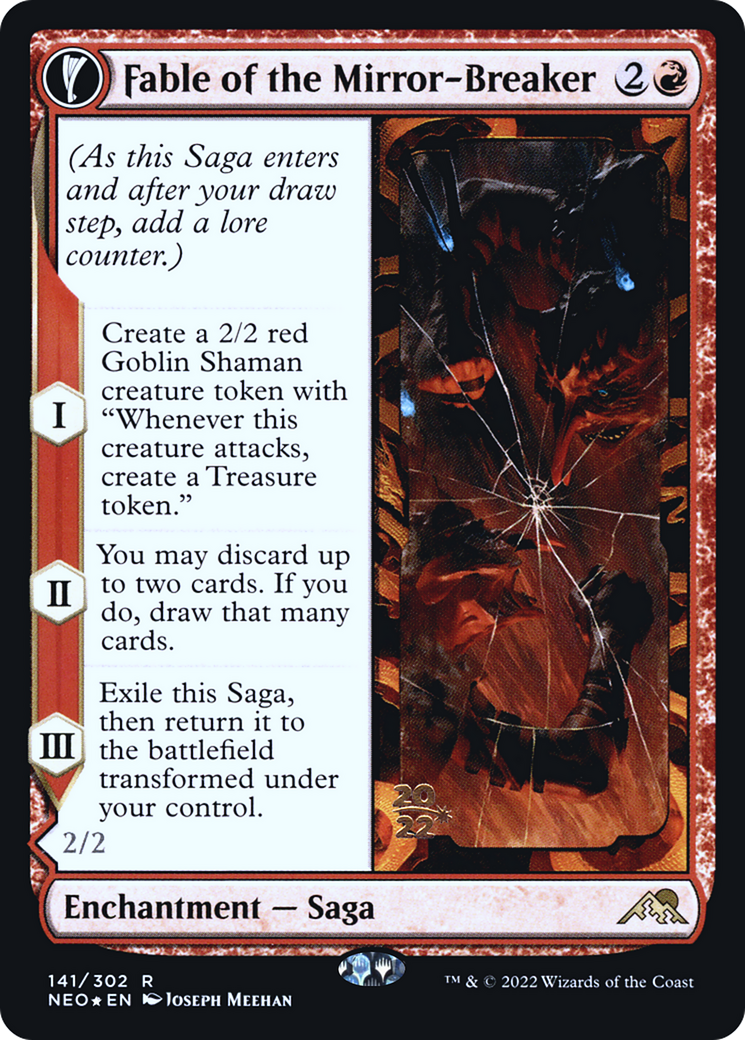 Fable of the Mirror-Breaker: (fandfc, enchantment) [Kamigawa: Neon Dynasty Promos] Foil