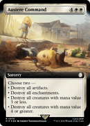 Austere Command (Extended Art) (Surge Foil) - Fallout: (Extended Art) Foil