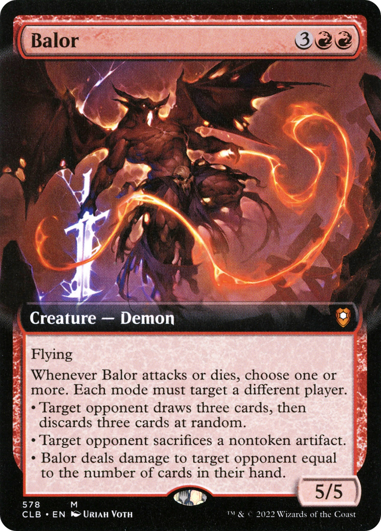 Balor (Extended Art) - Commander Legends: Battle for Baldur's Gate: (Extended Art)