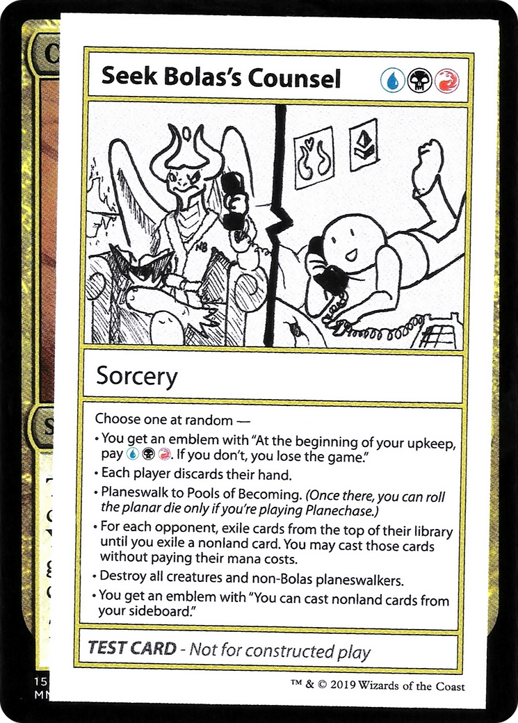 Seek Bolas's Counsel (No PW Symbol) - [Mystery Booster Playtest Cards 2021]